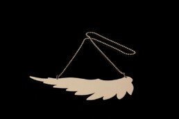 wing necklace with sterling silver chain