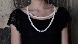 two string pearl necklace zweireihige perlenkette