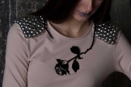 black rose collier necklace with thorns schwarze rose dornen stachel schmuck halsschmuck
